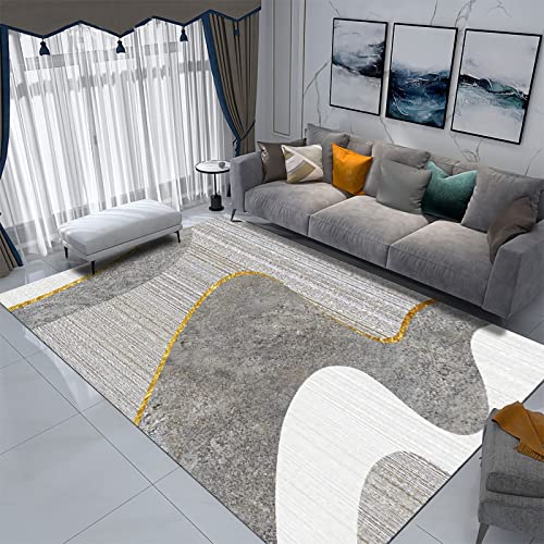 Inneneinrichtung Grau Gelb Modern Graffiti Streifen Geometrie Design korridor Teppich Balkon Dekoration 200x350cm von Tzvpsu
