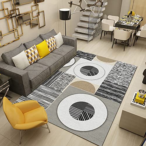 Inneneinrichtung Grau Gelb Retro Geometrisches Linienmuster Spiele Teppich mädchen Wohnzimmer 200x350cm Inneneinrichtung Grau Gelb Retro Geometrisches Linienmuster Spiele Teppich mädchen Wohnzimmer 200x350cm von Tzvpsu