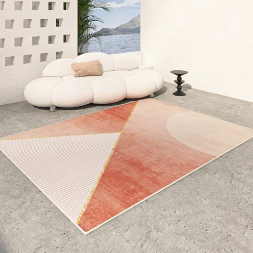 Kinder Zimmer Teppich Moderner Gelb Beige Geometrische Streifen Design wohnzimmerdeko mädchenzimmer deko 120x160cm von Tzvpsu