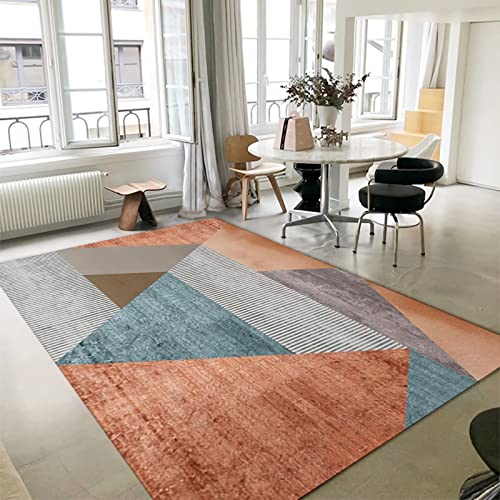 Kinderteppich mädchen Gelb Blau Grau Geometrische Streifen Design couchtisch modern Teppich Wohnung deko 100x160cm Kinderteppich mädchen Gelb Blau Grau Geometrische Streifen Design couchtisch modern Teppich Wohnung deko 100x160cm von Tzvpsu