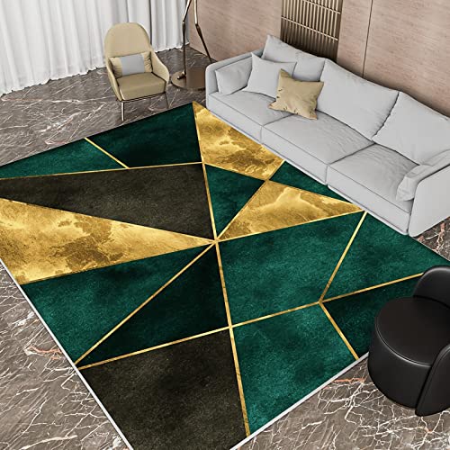 Kinderteppiche mädchen Modernen Stil Grüne goldene geometrische Muster Anti-rutsch Teppich Kinder teppiche Junge 160x200cm Kinderteppiche mädchen Modernen Stil Grüne goldene geometrische Muster Anti-rutsch Teppich Kinder teppiche Junge 160x200cm von Tzvpsu