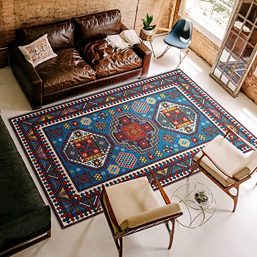 Kinderzimmer teppiche Blau Rot Gelb Retro geometrisches Muster Teppich babyzimmer mädchen deko Tisch Wohnzimmer 80x160cm Kinderzimmer teppiche Blau Rot Gelb Retro geometrisches Muster Teppich babyzimmer mädchen deko Tisch Wohnzimmer 80x160cm von Tzvpsu