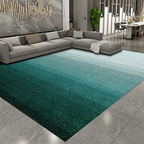 Kinderzimmer teppiche mädchen Grün Wohnzimmer Teppich Modern Gradientendesign rutschstopp für küche 140x200cm von Tzvpsu