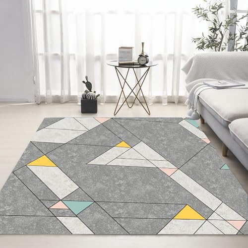 Küchen Teppich waschbar Grau Gelb Rosa Geometrie Design sicher langlebig Wohnzimmer Kamin teppiche deko Teenager mädchen Zimmer 200x350cm Küchen Teppich waschbar Grau Gelb Rosa Geometrie Design sicher langlebig Wohnzimmer Kamin teppiche deko Teenager mädchen Zimmer 200x350cm von Tzvpsu