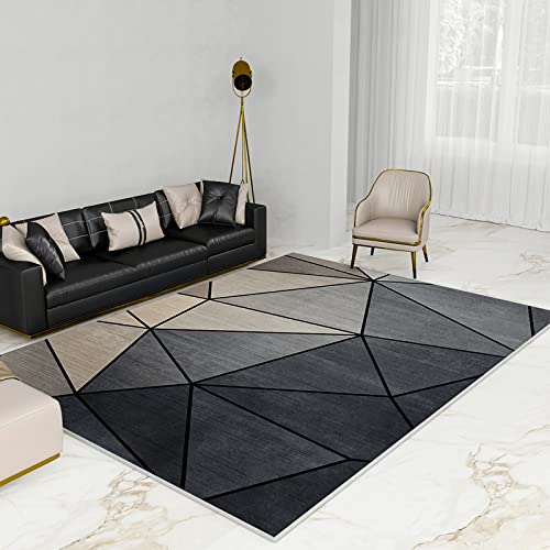 Küchenteppich läufer waschbar Braun grau geometrisches Dreieck Muster Schreibtisch Teppich Teppich Schlafzimmer 200x300cm von Tzvpsu