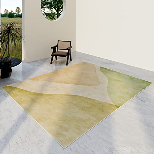 Mädchen Teppich Modern einfach gelb grün Tintengeometrisch Design büro Dekoration Schlafzimmer 120x160cm Mädchen Teppich Modern einfach gelb grün Tintengeometrisch Design büro Dekoration Schlafzimmer 120x160cm von Tzvpsu