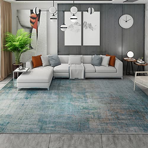 Mädchen Teppich kinderzimmer Blau grau abstrakt Tinte Graffiti Öl Gemälde Design esstisch deko 160x200cm von Tzvpsu