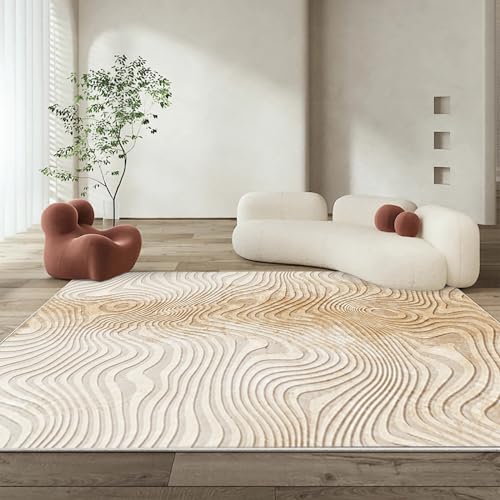 Moderne teppiche Braungrau Gestreifter Rutschfester Teppich Mit Abstraktem Design,Outdoor teppiche,vorraum möbel 60x160cm von Tzvpsu