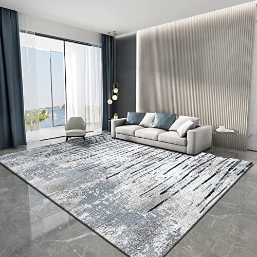 Moderner Teppich Blau grau abstrakte Tinte Graffiti Linie Design kinderzimmerteppich Junge jugendzimmer Jungen 140x200cm von Tzvpsu