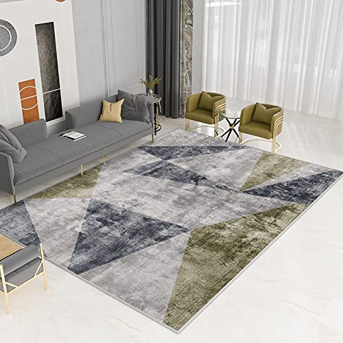 Schalldämmung Teppich Grün Blau Grau Moderne Tinte Stil Geometrische Dreieckmuster korridor kinderzimmerteppich 80x160cm von Tzvpsu