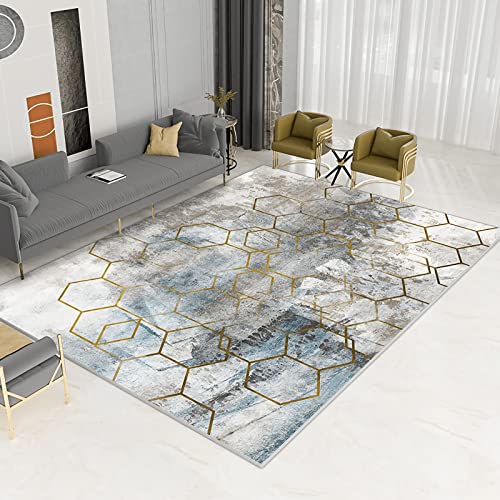 Schöne Teppich Blau Grau Braun Tinte Graffiti Geometrische Mehreck Muster weiche teppiche büro deko 80x120cm von Tzvpsu