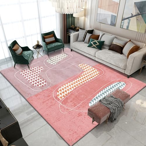 Sitzecke Wohnzimmer Teppich Pink Grau Moderne Graffiti Geometrie Design kinderteppich waschbar wohnzimmertisch deko 200x300cm Sitzecke Wohnzimmer Teppich Pink Grau Moderne Graffiti Geometrie Design kinderteppich waschbar wohnzimmertisch deko 200x300cm von Tzvpsu