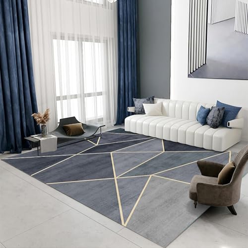 Sofa Wohnzimmer teppiche Grau Gelb Moderne Geometrie Einfaches Design Teppich kinderzimmer Maedchen kinderzimmerteppich Junge 100x160cm von Tzvpsu