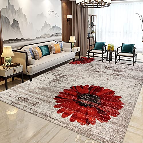 Sofa Wohnzimmer teppiche Modern Tint braun rot Blumen Muster babyteppich mädchen Designer für 160x200cm von Tzvpsu