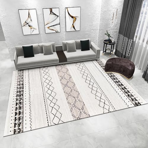 Spiel Teppich Junge Schwarz beige geometrisches Design Wohnzimmer Sofa Teppich kinderzimmer deko Junge Balkon Dekoration 160x200cm Spiel Teppich Junge Schwarz beige geometrisches Design Wohnzimmer Sofa Teppich kinderzimmer deko Junge Balkon Dekoration 160x200cm von Tzvpsu