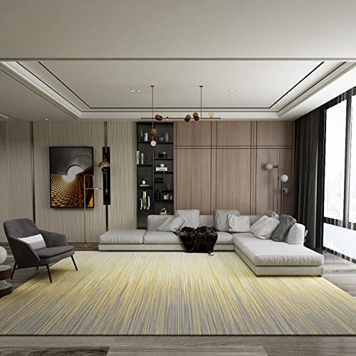 Spiel Teppich Modern einfach gelb grau Gradientenstreifendesign esstisch Teppich Schreibtisch Teppich 100x160cm von Tzvpsu