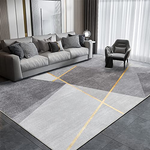 Spiele Teppich mädchen Modern minimalistisch grau gelb geometrisch Linien Design Tisch Wohnzimmer wohnzimmerdeko 120x160cm von Tzvpsu