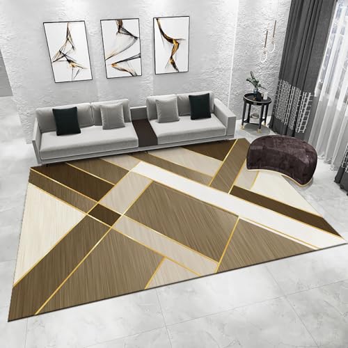 Teenager Zimmer deko Braun gelb geometrisches Design einfach zu pflegen Wohnzimmer Teppich Teppich Ornament antirutsch Teppich 200x350cm Teenager Zimmer deko Braun gelb geometrisches Design einfach zu pflegen Wohnzimmer Teppich Teppich Ornament antirutsch Teppich 200x350cm von Tzvpsu