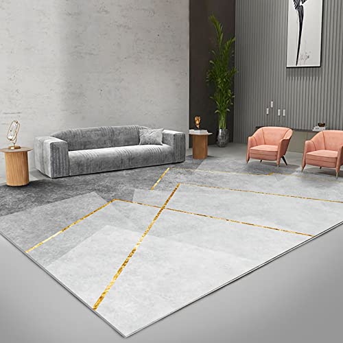 Teppich Anti rutsch Grau gelb minimalistisch geometrische Linie Dekoration küchen deko Kinder teppiche Junge 140x200cm Teppich Anti rutsch Grau gelb minimalistisch geometrische Linie Dekoration küchen deko Kinder teppiche Junge 140x200cm von Tzvpsu