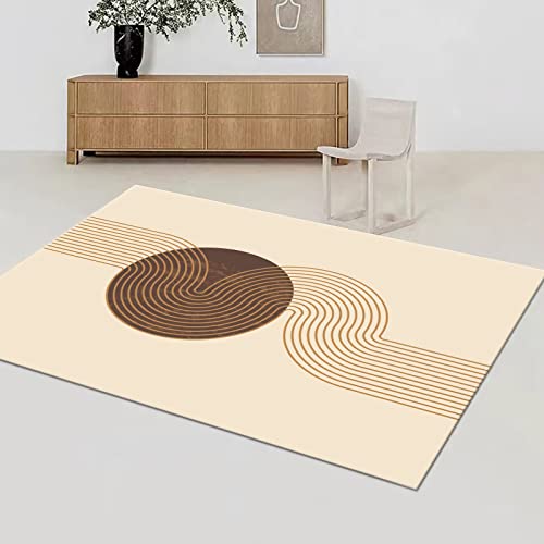 Teppich Wohnzimmer weich Beige Geometrie Streifenmuster esstisch deko für jugendzimmer mädchen 80x120cm Teppich Wohnzimmer weich Beige Geometrie Streifenmuster esstisch deko für jugendzimmer mädchen 80x120cm von Tzvpsu