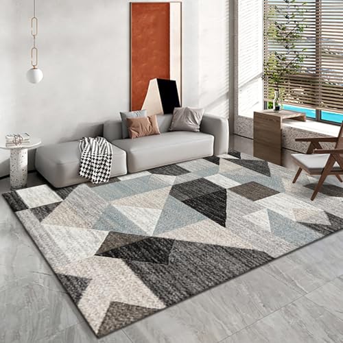 Teppich büro Blau schwarz grau geometrisch Design verschmutzung Wohnzimmer Kinder teppiche Moderne 160x230cm Teppich büro Blau schwarz grau geometrisch Design verschmutzung Wohnzimmer Kinder teppiche Moderne 160x230cm von Tzvpsu