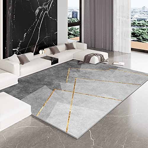 Teppich esstisch Moderne geometrische Grau Gelb Tinte Stil Flur Dekoration deko Wohnzimmer modern 100x160cm von Tzvpsu