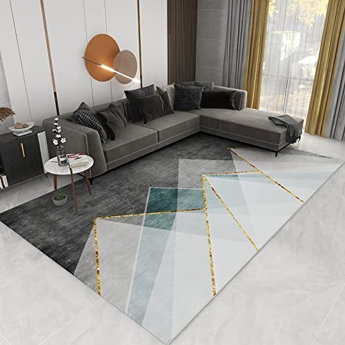 Teppich für Flur Modern minimalistisch grau blau gelb geometrisch Design deko esstisch Zimmer 80x160cm Teppich für Flur Modern minimalistisch grau blau gelb geometrisch Design deko esstisch Zimmer 80x160cm von Tzvpsu