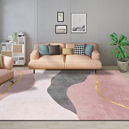 Teppich für Flur Rosa Grau Moderne Geometrie Design Schlafzimmer deko babyzimmer Junge Spiel 160x230cm Teppich für Flur Rosa Grau Moderne Geometrie Design Schlafzimmer deko babyzimmer Junge Spiel 160x230cm von Tzvpsu
