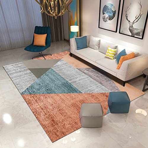 Teppich für Schlafzimmer Gelb blau grau Streifen Design geometrische Muster Flur rutschfest babyzimmer deko mädchen 200x300cm von Tzvpsu