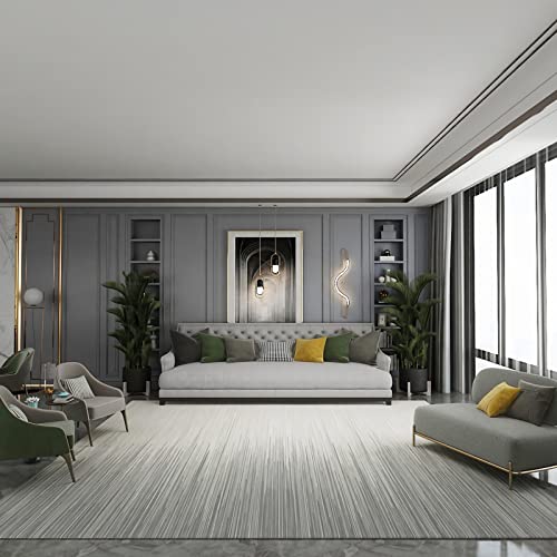 Teppich für esszimmer Modern grau cremiges Gradientenstreifendesign nach maß Boden 100x160cm Teppich für esszimmer Modern grau cremiges Gradientenstreifendesign nach maß Boden 100x160cm von Tzvpsu