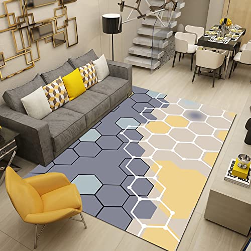 Teppich kinderzimmer Maedchen Gelb rosa Blaue geometrische Mehreckmuster couchtisch deko Schlafzimmer Teenager mädchen 160x230cm Teppich kinderzimmer Maedchen Gelb rosa Blaue geometrische Mehreckmuster couchtisch deko Schlafzimmer Teenager mädchen 160x230cm von Tzvpsu