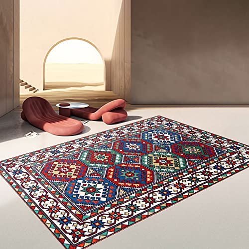 Teppich küchendeko Wohnzimmer deko Rot blau grün geometrisches Design moderner Vintage Teppich Teppich jugendzimmer 120x200cm von Tzvpsu