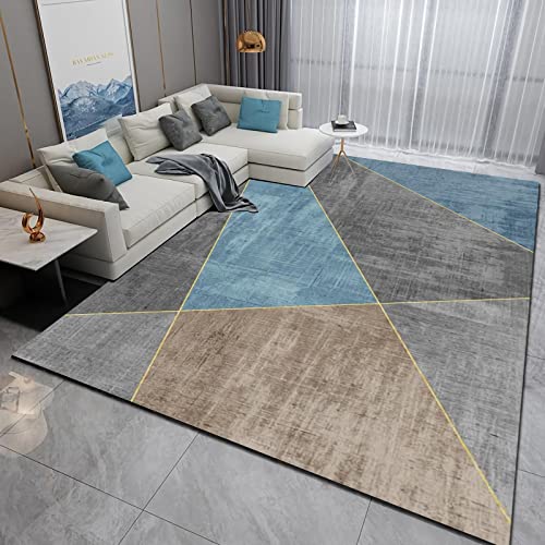 Teppich kuschelig Blau Braun Grau Geometrisches Liniendesign Winter Dekoration Wohnung mädchenzimmer deko 200x350cm Teppich kuschelig Blau Braun Grau Geometrisches Liniendesign Winter Dekoration Wohnung mädchenzimmer deko 200x350cm von Tzvpsu