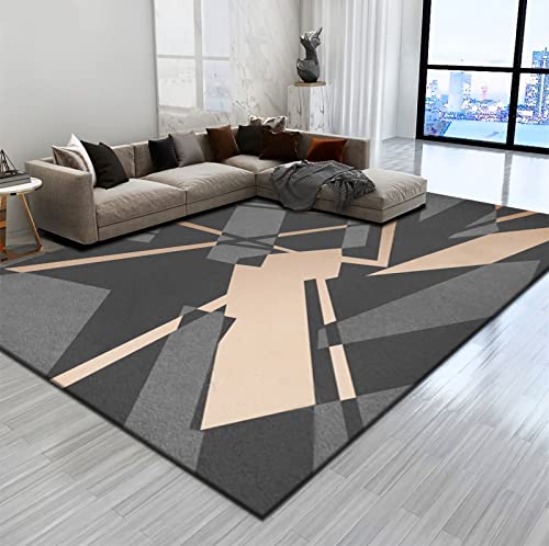 Teppich mädchen Kinder Zimmer Schwarz Grau Gelb Abstrakte Geometrie Design deko esstisch 140x200cm Teppich mädchen Kinder Zimmer Schwarz Grau Gelb Abstrakte Geometrie Design deko esstisch 140x200cm von Tzvpsu