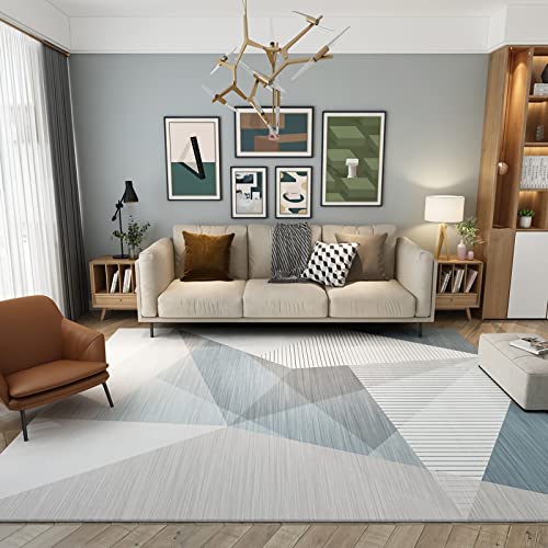 Teppich nach Mass Blau-grau gestreift geometrisch Dreieckmuster Baby mädchen deko esstisch 100x160cm Teppich nach Mass Blau-grau gestreift geometrisch Dreieckmuster Baby mädchen deko esstisch 100x160cm von Tzvpsu