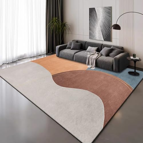 Teppich teppiche modern Designer für Wohnzimmer,BlauRotGelbEinfaches DesignRutschfestLanglebig,deko Flur teppichläufer rutschfest,180x280cm von Tzvpsu