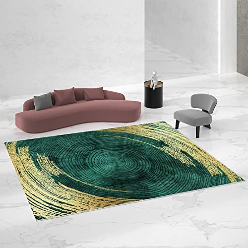 Teppiche Wohnzimmer Moderne abstrakte grüne gelbe geometrische runde Muster Teppich Teenager mädchen Kinder Zimmer 140x200cm Teppiche Wohnzimmer Moderne abstrakte grüne gelbe geometrische runde Muster Teppich Teenager mädchen Kinder Zimmer 140x200cm von Tzvpsu