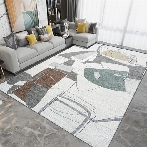Teppiche für küche Grau braun abstrakte Graffiti geometrische Linien Design kinderzimmer Kinder Zimmer Teppich 200x350cm von Tzvpsu