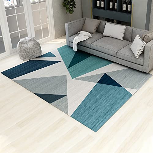 Teppiche für küche Wohnzimmer Rutschfester blau grau geometrische Muster zimmerdeko Teenager mädchen Kinder Zimmer Teppich 80x160cm Teppiche für küche Wohnzimmer Rutschfester blau grau geometrische Muster zimmerdeko Teenager mädchen Kinder Zimmer Teppich 80x160cm von Tzvpsu