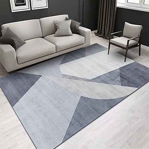 Tisch Wohnzimmer modern Teppich Blau grau Geometrisches Muster Anti-Fouling Und Atmungsaktiv jugendzimmer deko Kinder Zimmer mädchen 140x200cm Tisch Wohnzimmer modern Teppich Blau grau Geometrisches Muster Anti-Fouling Und Atmungsaktiv jugendzimmer deko Kinder Zimmer mädchen 140x200cm von Tzvpsu