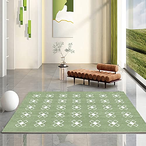 Tisch Wohnzimmer modern Teppich Grün Weiß Einfaches geometrisches Design rutschstopp kinderzimmer mädchen 120x160cm Tisch Wohnzimmer modern Teppich Grün Weiß Einfaches geometrisches Design rutschstopp kinderzimmer mädchen 120x160cm von Tzvpsu