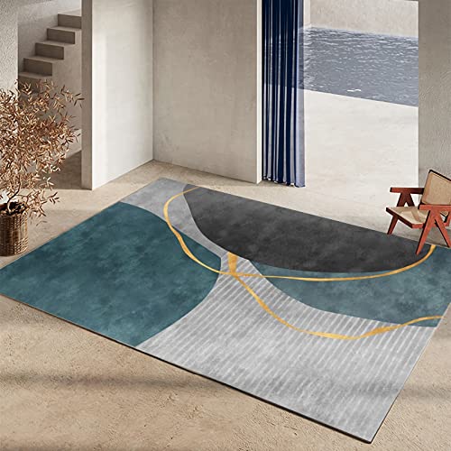 Tzvpsu Tepiche für kinderzimmer Blau Grau Gelb Tinte Geometrisches Liniendesign Kinder Zimmer deko wohnzimmerdeko 200x350cm Tzvpsu Tepiche für kinderzimmer Blau Grau Gelb Tinte Geometrisches Liniendesign Kinder Zimmer deko wohnzimmerdeko 200x350cm von Tzvpsu