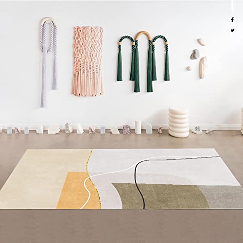 Tzvpsu Zimmer Accessoires Gelb Grün Grau Moderne minimalistische Geometrie Design esstisch deko büro 160x230cm von Tzvpsu