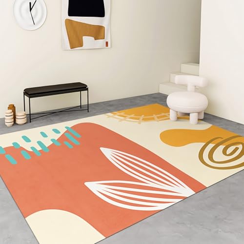 Tzvpsu Zimmer Dekoration Gelb Blau Beige Einfache Graffiti Geometrie Design küChe deko fürs 160x230cm von Tzvpsu