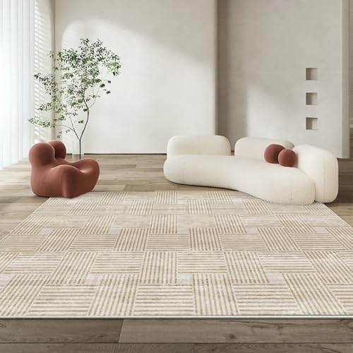 Waschbare Teppich Braun beige geometrische Streifen Design kinderteppich waschbar sitzecke Teppich 160x230cm Waschbare Teppich Braun beige geometrische Streifen Design kinderteppich waschbar sitzecke Teppich 160x230cm von Tzvpsu