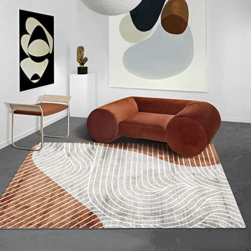 Waschbare Teppich Modern Tint Stil Braun Grau Streifen Geometrie Design couchtisch deko Spiele mädchen 160x200cm Waschbare Teppich Modern Tint Stil Braun Grau Streifen Geometrie Design couchtisch deko Spiele mädchen 160x200cm von Tzvpsu