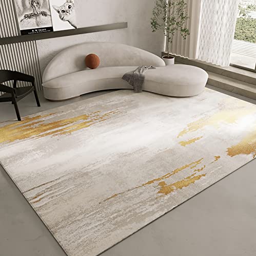 Waschbare teppiche Gelb Grau Beige Moderne Tinte Graffiti Öl Gemälde Design küChe deko Teppich büro 200x300cm von Tzvpsu