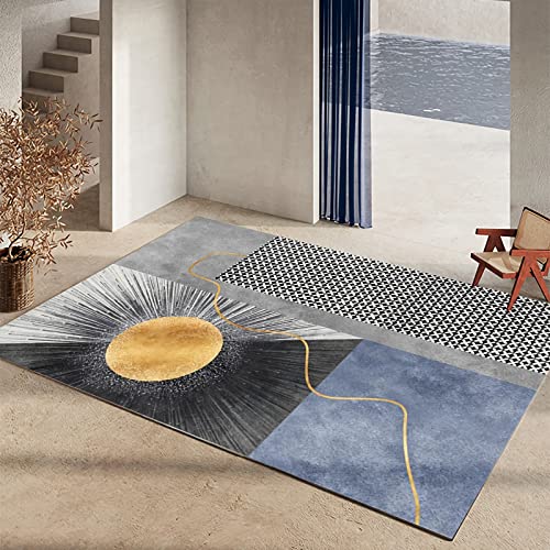 Wohnaccessoires deko Blau Gelb grau Moderne Geometrische Design Tisch Wohnzimmer Kinder Teppich 140x200cm Wohnaccessoires deko Blau Gelb grau Moderne Geometrische Design Tisch Wohnzimmer Kinder Teppich 140x200cm von Tzvpsu