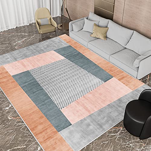Wohnzimmer Kamin teppiche Modern gelb grau geometrisches Design Zimmer deko Teppich Balkon 120x160cm von Tzvpsu