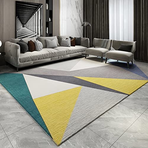 Wohnzimmer deko Gelb-grau Creme Moderne geometrische Dreieckmuster kinderzimmer mädchen Teppich modern 160x200cm Wohnzimmer deko Gelb-grau Creme Moderne geometrische Dreieckmuster kinderzimmer mädchen Teppich modern 160x200cm von Tzvpsu